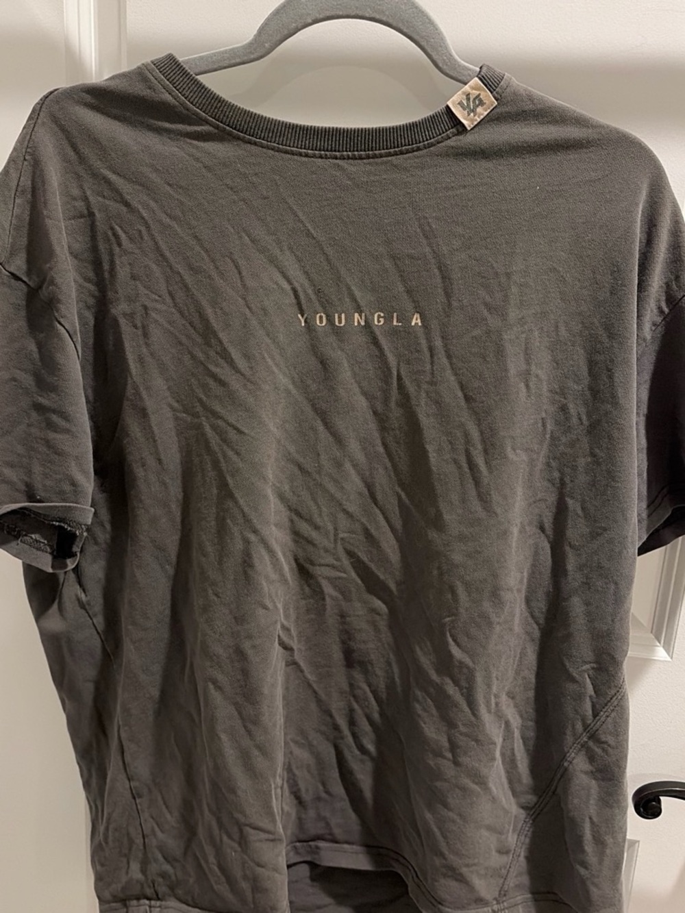 YoungLA Charcoal Black Short Sleeve Logo Tee